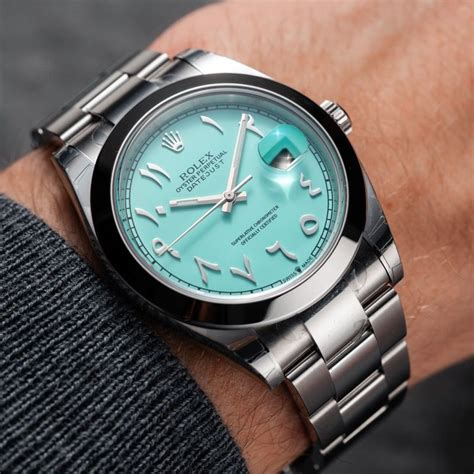 rolex datejust 41 tiffany dial|rolex tiffany watch price.